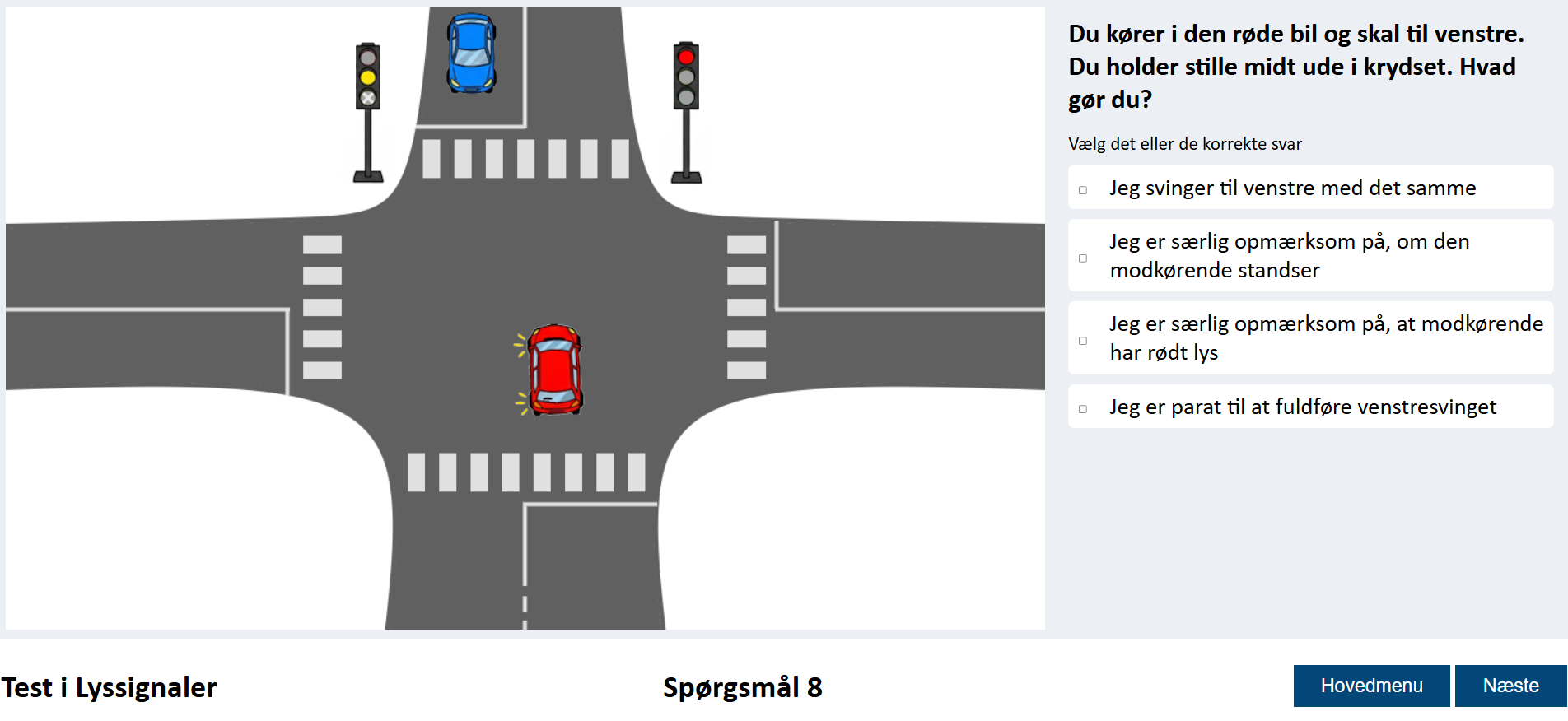 Billede til vigepligt testen